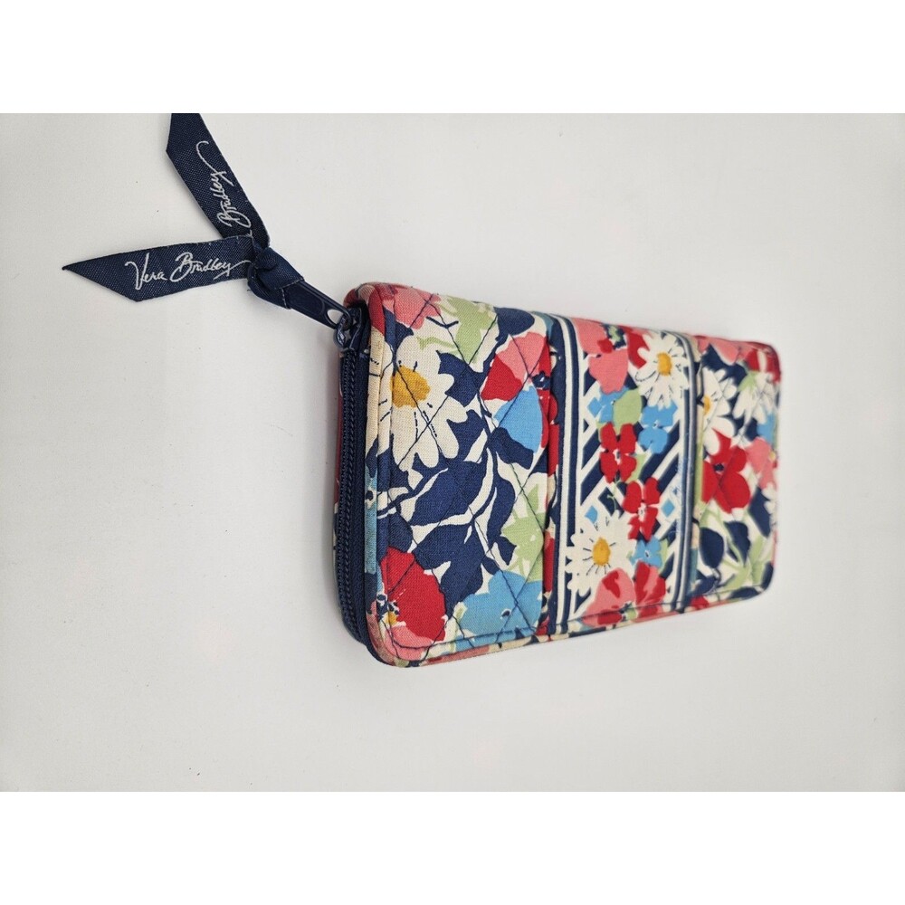 Vintage Vera Bradley Summer Cottage Accordion Zip Around Wallet Floral Quilt Y2K